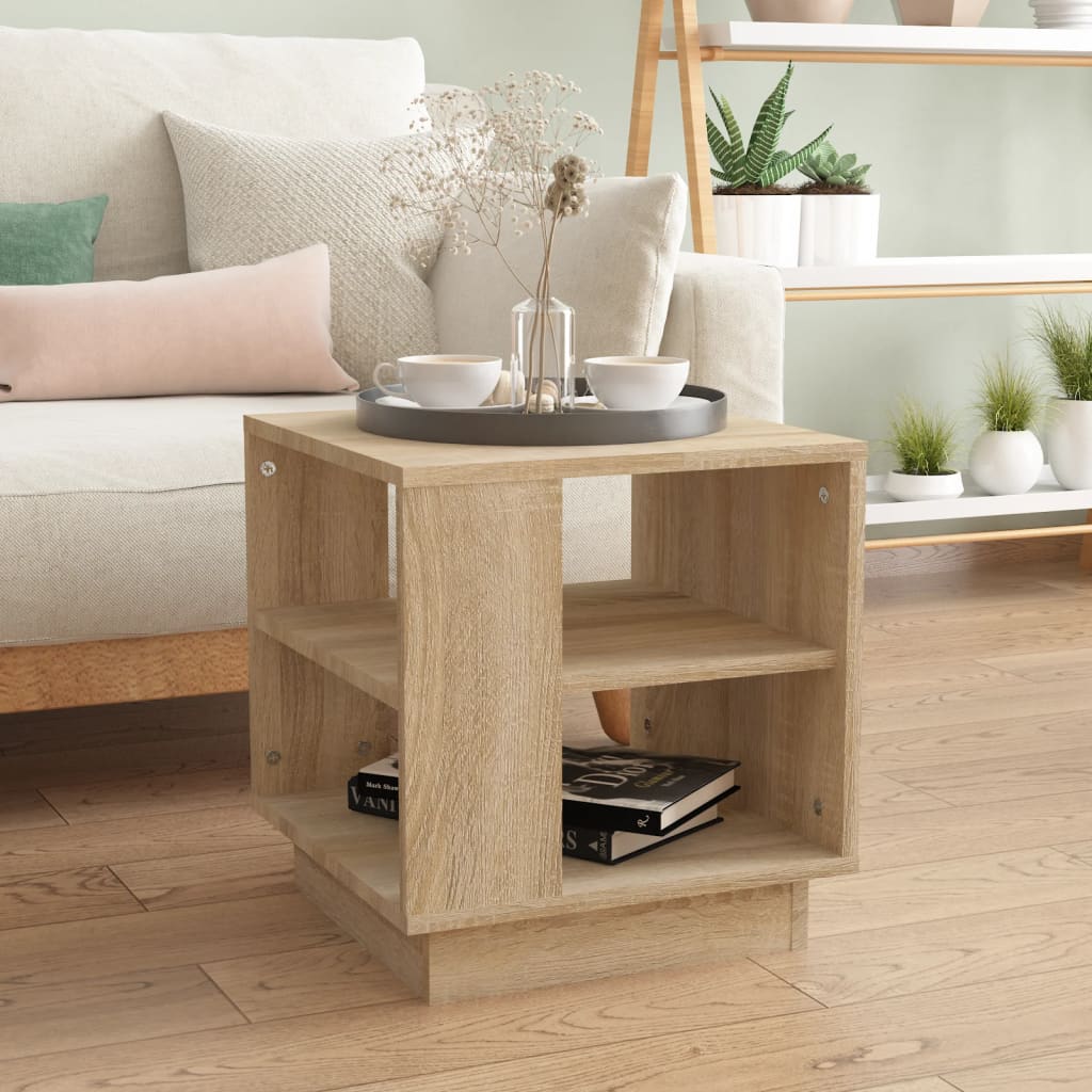 foto del prodotto tavolino da salotto rovere sonoma 40x40x43 cm legno multistrato cod mxl 58254