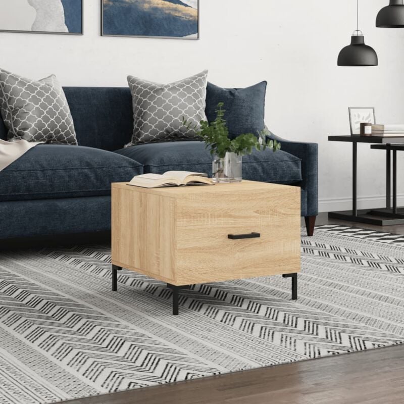 foto del prodotto tavolino da salotto rovere sonoma 50x50x40 cm legno multistrato vidaxl