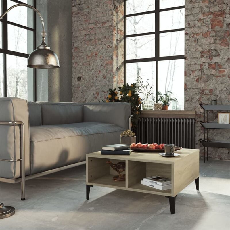 foto del prodotto tavolino da salotto rovere sonoma 60x60x30 cm legno multistrato vidaxl