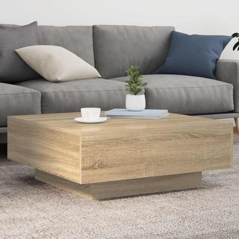 foto del prodotto tavolino da salotto rovere sonoma 80x80x31 cm legno multistrato vidaxl