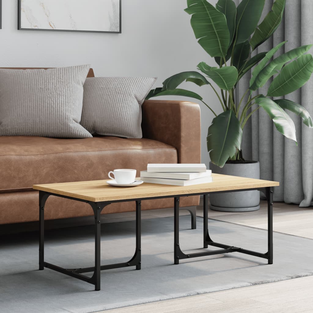 foto del prodotto tavolino da salotto rovere sonoma 90x50x35 cm legno multistratocod mxl 130867