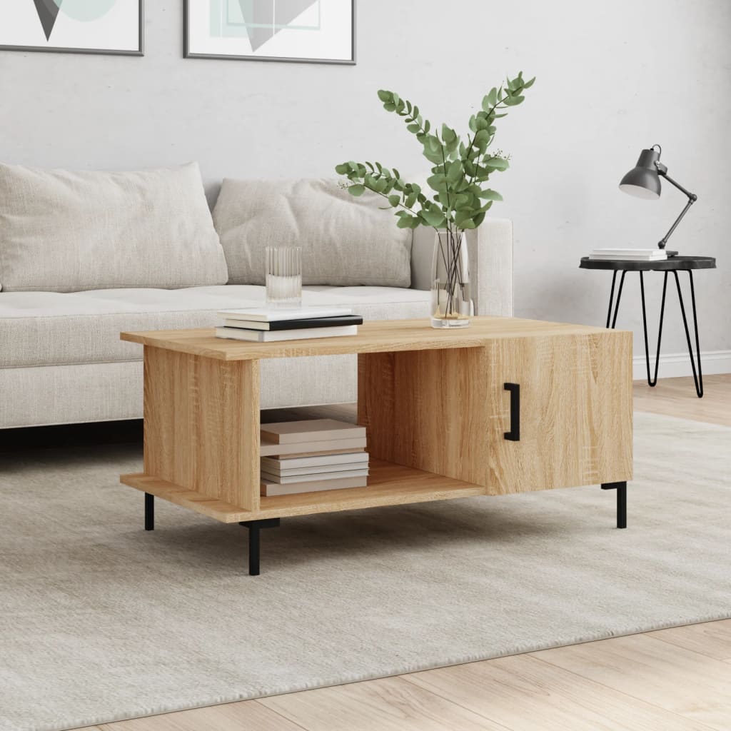foto del prodotto tavolino da salotto rovere sonoma 90x50x40 cm legno multistrato