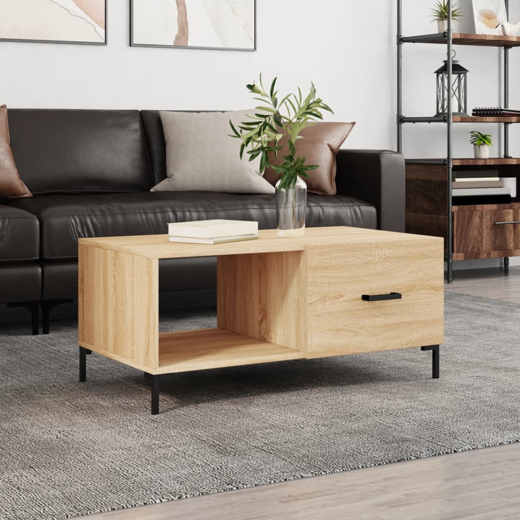 foto del prodotto tavolino da salotto rovere sonoma 90x50x40 cm legno multistratocod mxl 128401
