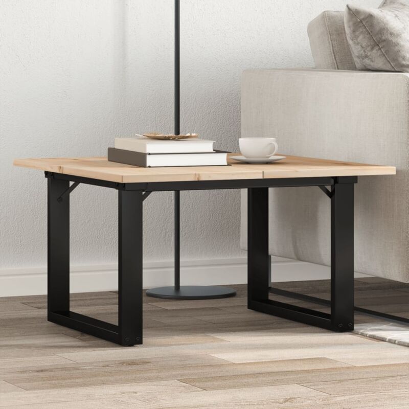 foto del prodotto tavolino da salotto telaio a o 60x60x40cm legno pino e acciaio vidaxl