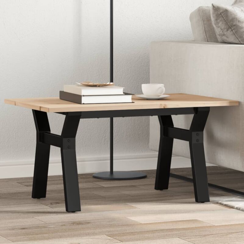 foto del prodotto tavolino da salotto telaio a y 80x50x40 cm legno pino e acciaio vidaxl