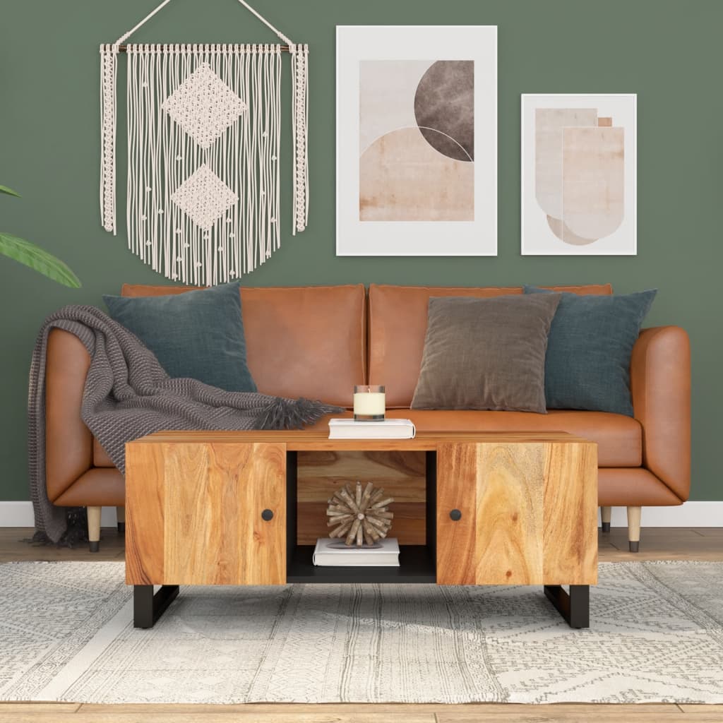 foto del prodotto tavolino da soggiorno 100x54x40cm massello acacia e multistratocod mxl 127655