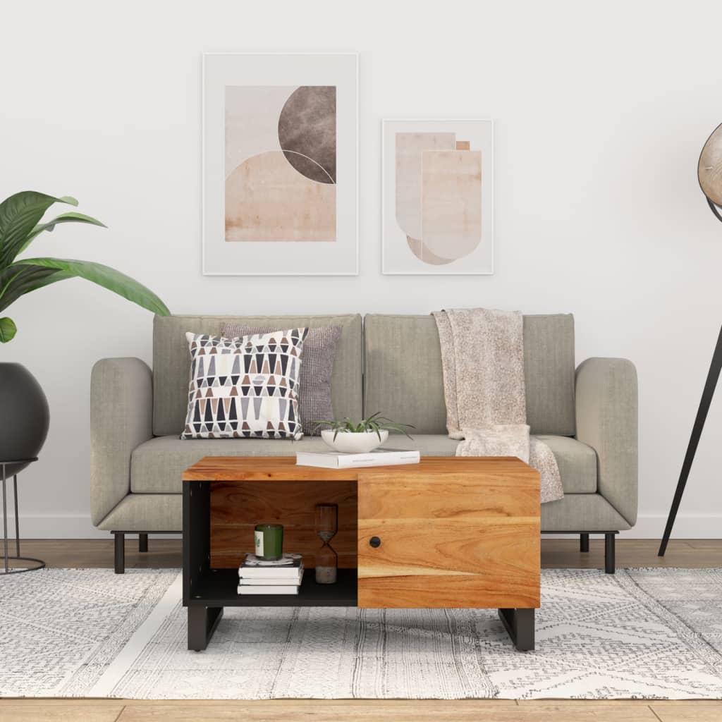 foto del prodotto tavolino da soggiorno 80x50x40 cm massello acacia e multistrato cod mxl 27684