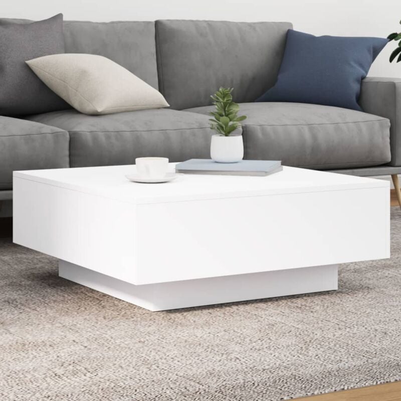 foto del prodotto tavolino da soggiorno con luci led bianco 80x80x31 cm vidaxl