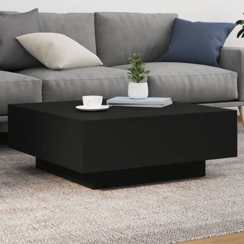 foto del prodotto tavolino da soggiorno con luci led nero 80x80x31 cm vidaxl