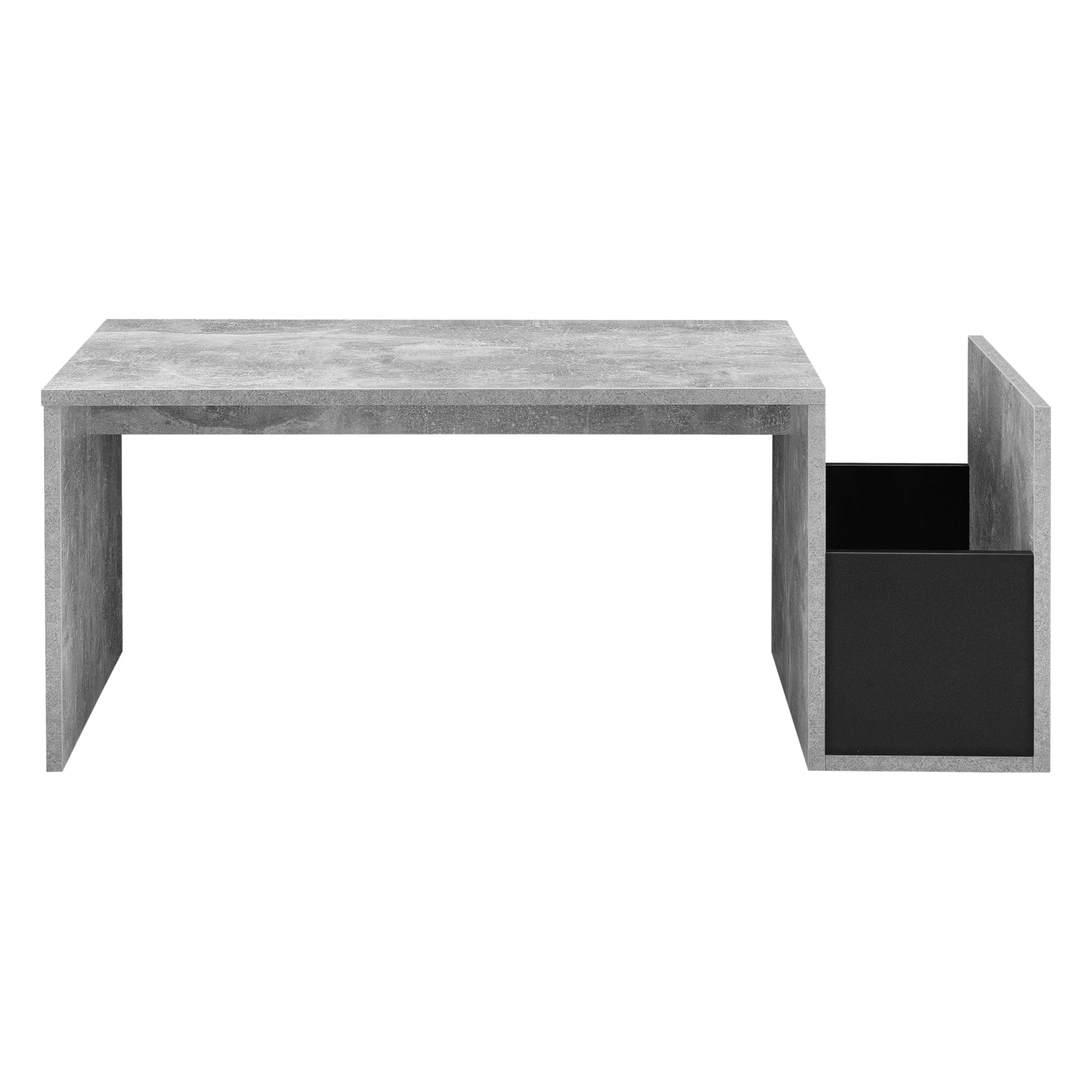 foto del prodotto tavolino da soggiorno con vano contenitore 90 cm grigio nero 03 0006168