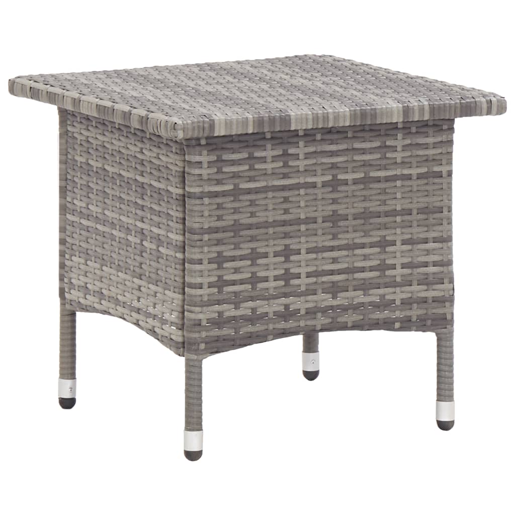 foto del prodotto tavolino da t grigio 50x50x47 cm in polyrattan cod mxl 51479