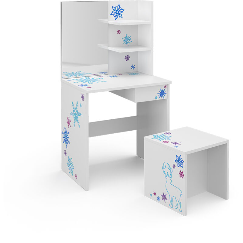 foto del prodotto tavolino da toilette per bambini schneeflocke, bianco, 54.8 cm vicco