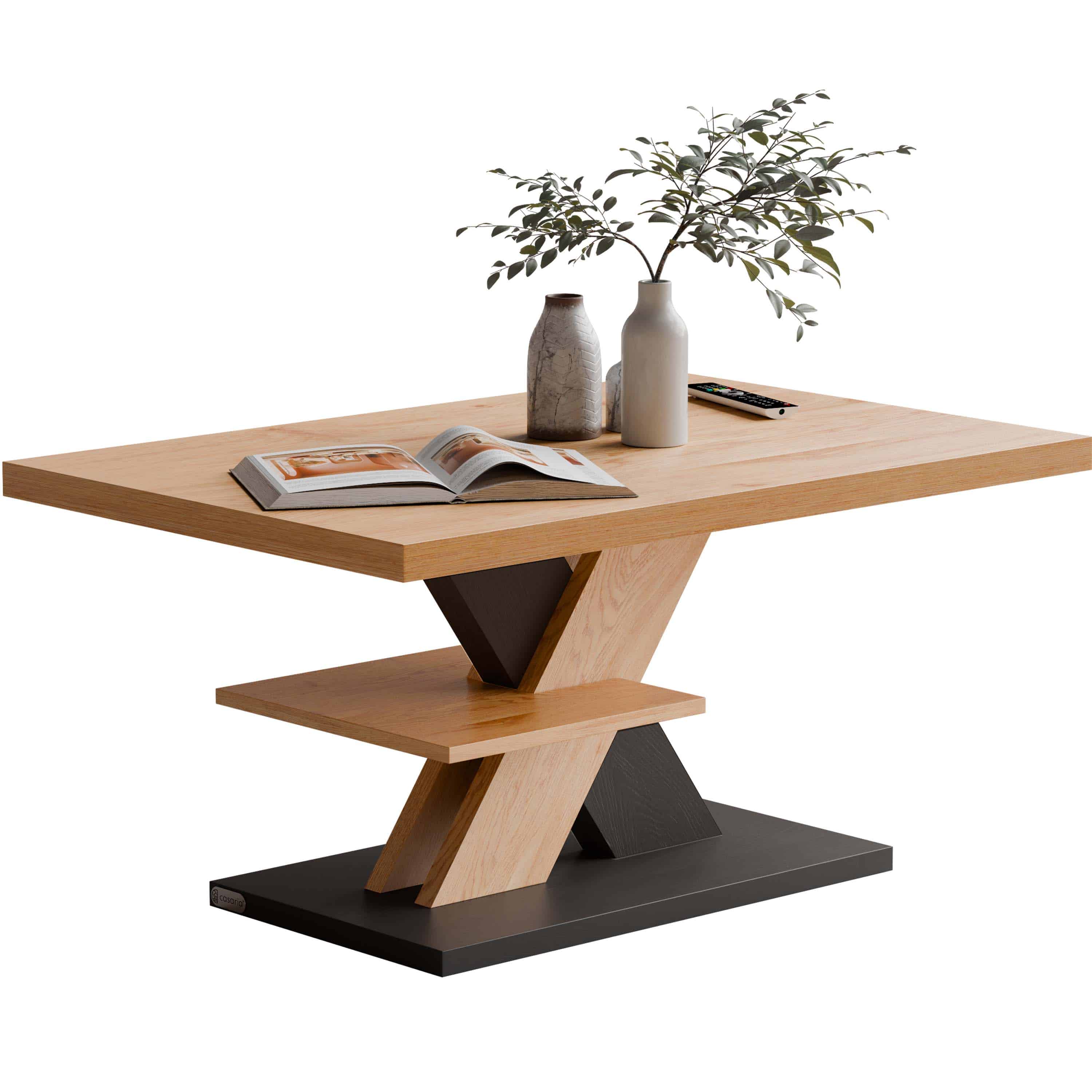 foto del prodotto tavolino detroit legno grigio 90x60x45cm