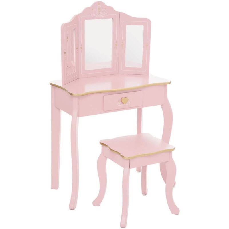 foto del prodotto tavolino e sgabello rosa per bambini sissi l60cm atmosphera cr ateur d int rieur