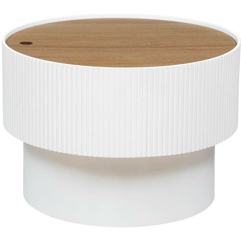 foto del prodotto tavolino enola in frassino impiallacciato d55cm bianco atmosphera cr ateur d int rieur