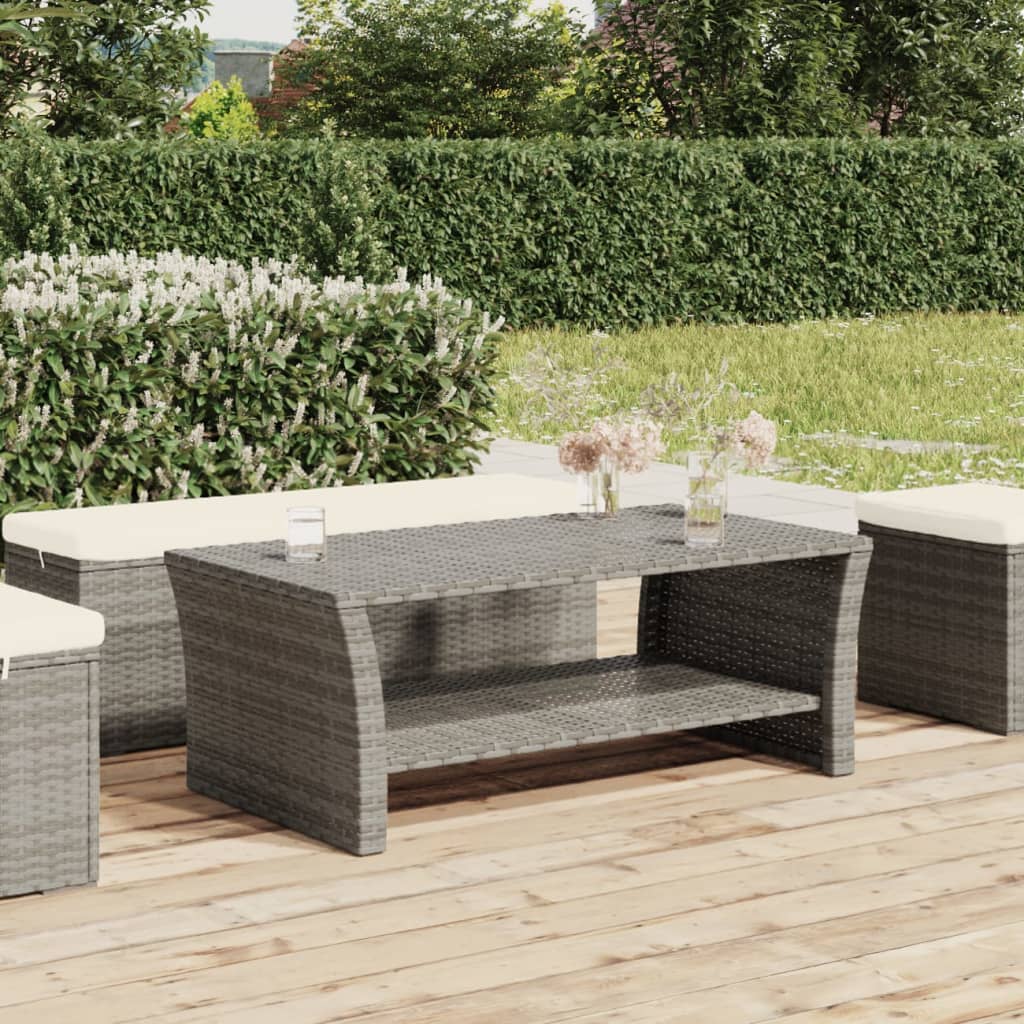 foto del prodotto tavolino grigio 100x50x40 cm in polyrattancod mxl 78911