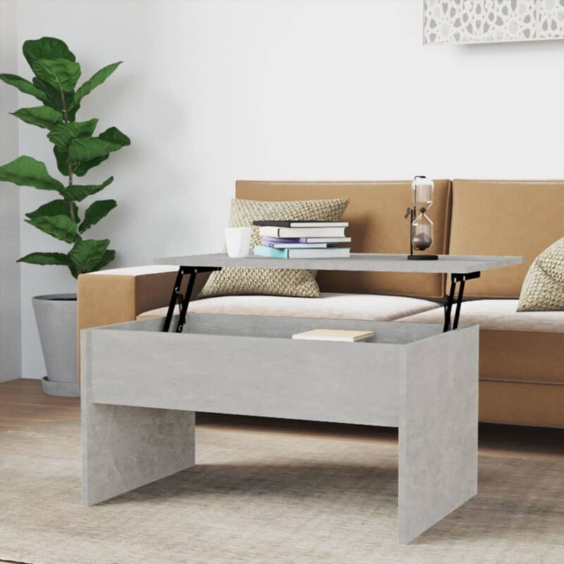 foto del prodotto tavolino grigio cemento 80x50,5x41,5 cm in legno multistrato vidaxl