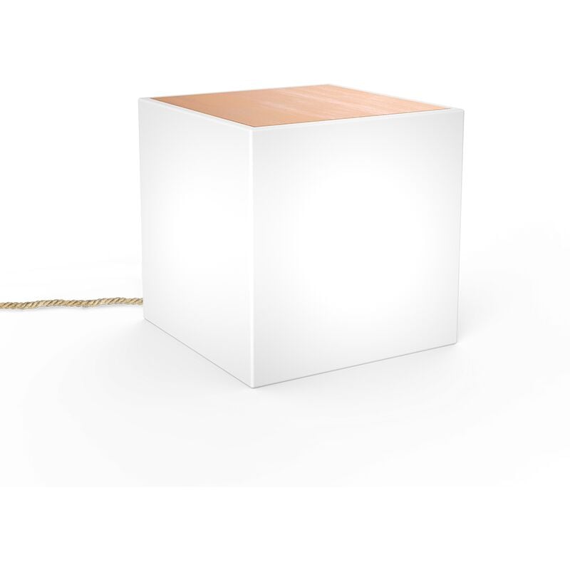 foto del prodotto tavolino illuminato bora con cavo per uso esterno e interno, molto robusto. luce led