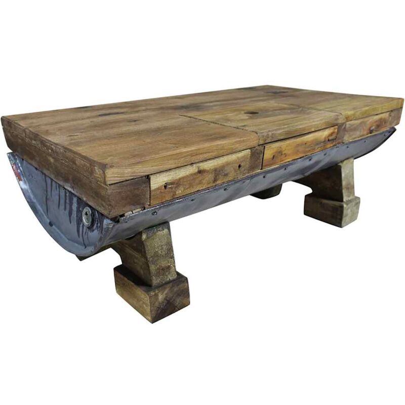 foto del prodotto tavolino in legno massello di recupero misto 90x50x35 cm vidaxl