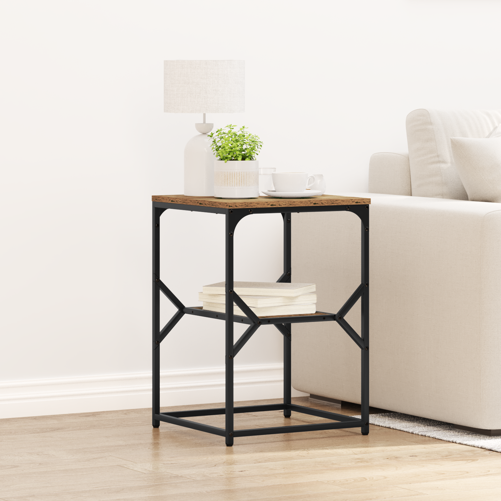 foto del prodotto tavolino in legno vecchio 41x40x60 cm in legno ingegnerizzato