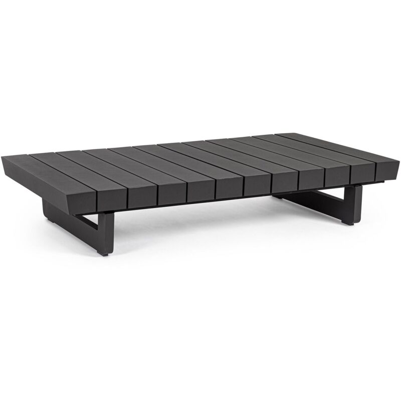 foto del prodotto tavolino infinity , struttura in alluminio, per esterno e giardino, 126 x 73.5 cm bianco