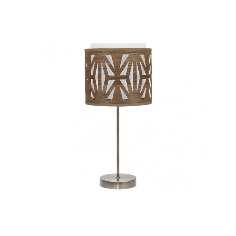 foto del prodotto tavolino katerina 1xe14 pelle/legno scuro 42x17x17 cm
