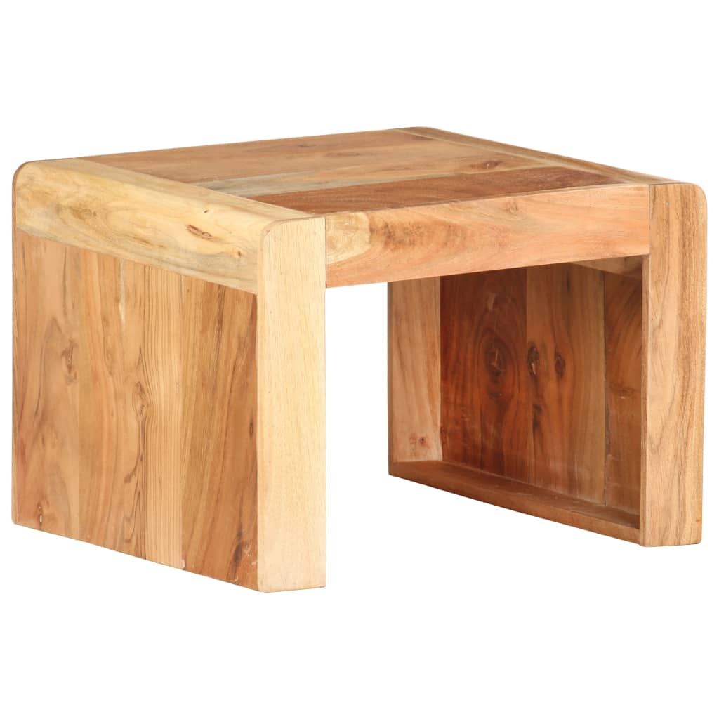 foto del prodotto tavolino laterale 40x40x30 cm in legno massello di acacia cod mxl 11562
