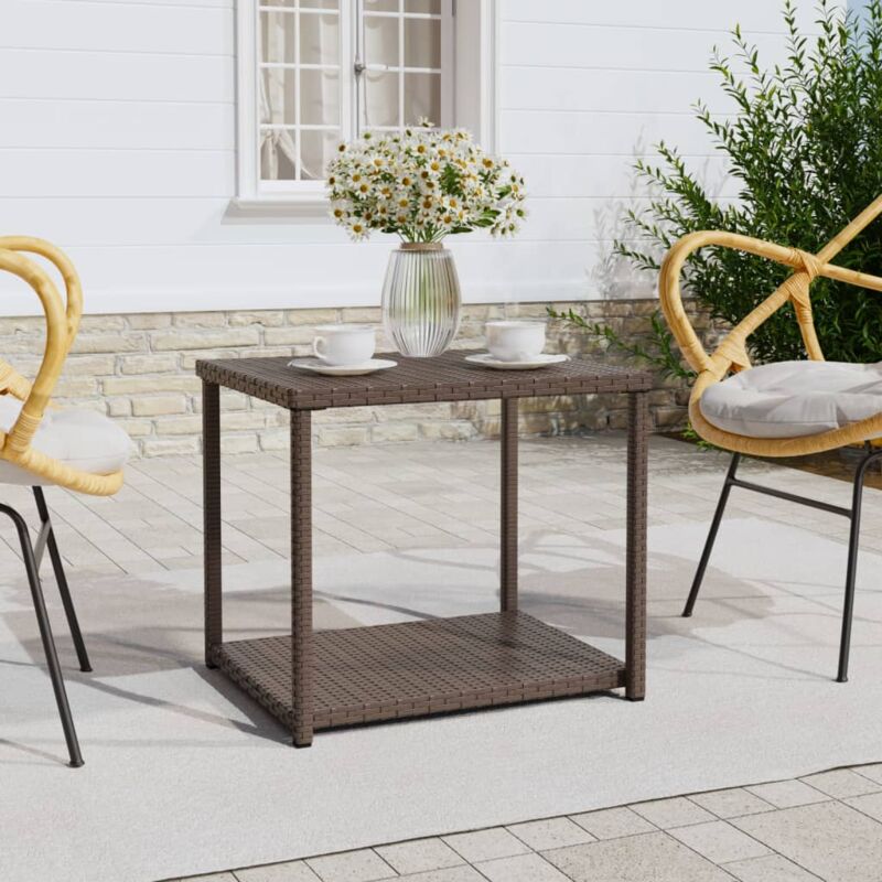 foto del prodotto tavolino marrone 55x45x49 cm in polyrattan vidaxl