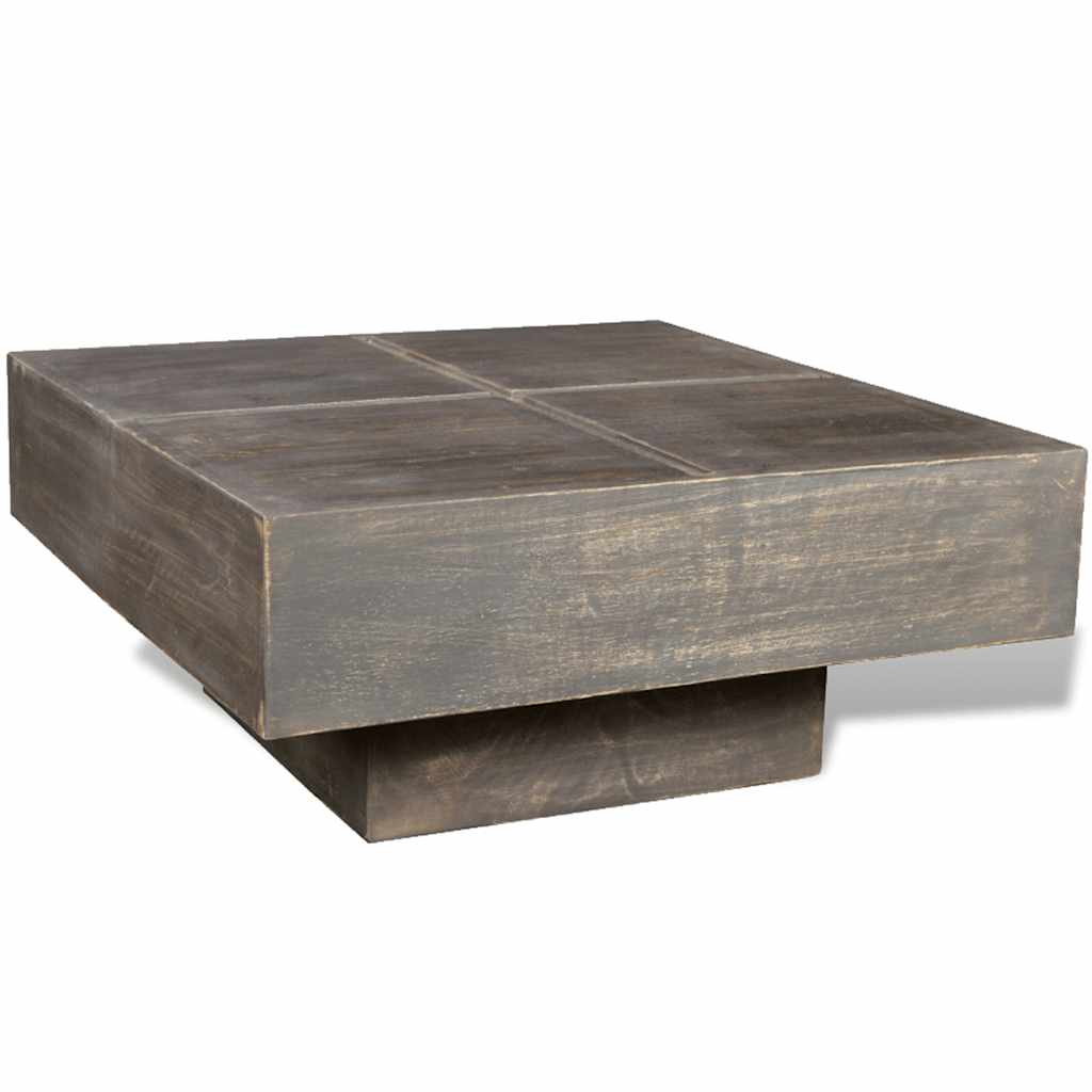 foto del prodotto tavolino marrone scuro quadrato in legno massello di mango cod mxl 16557