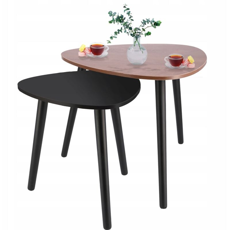 foto del prodotto tavolino marrone, tavolino basso, salotto set