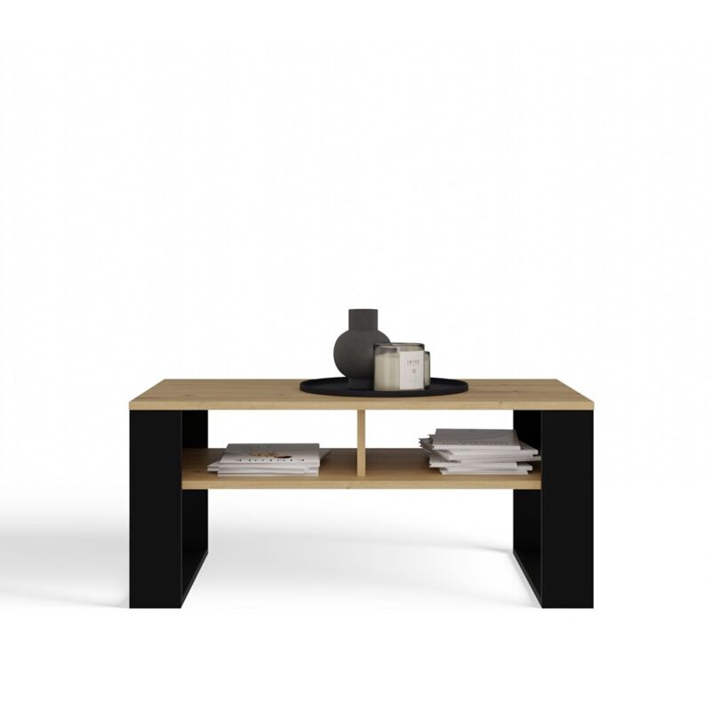 foto del prodotto tavolino moderno 2p slim oak artisan black