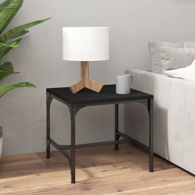 foto del prodotto tavolino nero 40x40x35 cm in legno multistrato vidaxl