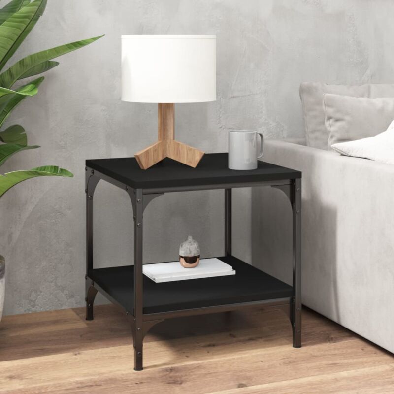 foto del prodotto tavolino nero 40x40x40 cm in legno multistrato vidaxl