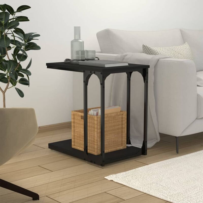 foto del prodotto tavolino nero 50x35x52 cm in legno multistrato vidaxl