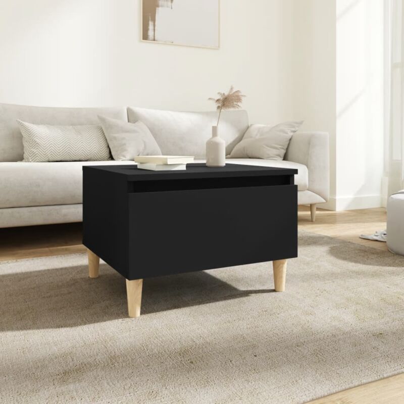 foto del prodotto tavolino nero 50x46x35 cm in legno multistrato vidaxl
