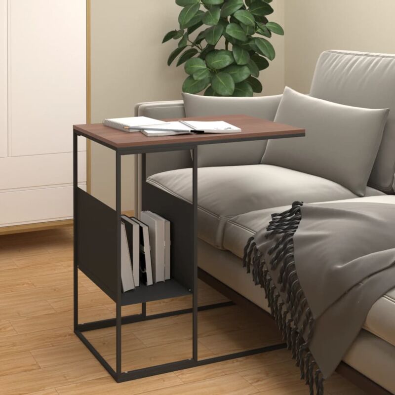 foto del prodotto tavolino nero 55x36x59,5 cm legno multistrato vidaxl