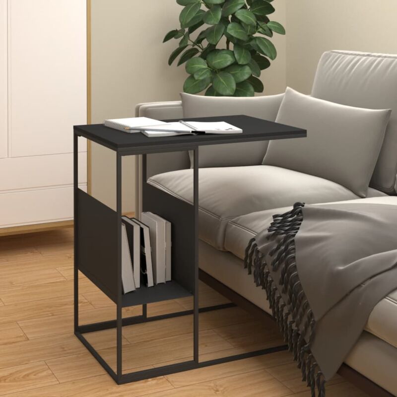foto del prodotto tavolino nero 55x36x59,5 cm legno multistrato vidaxl