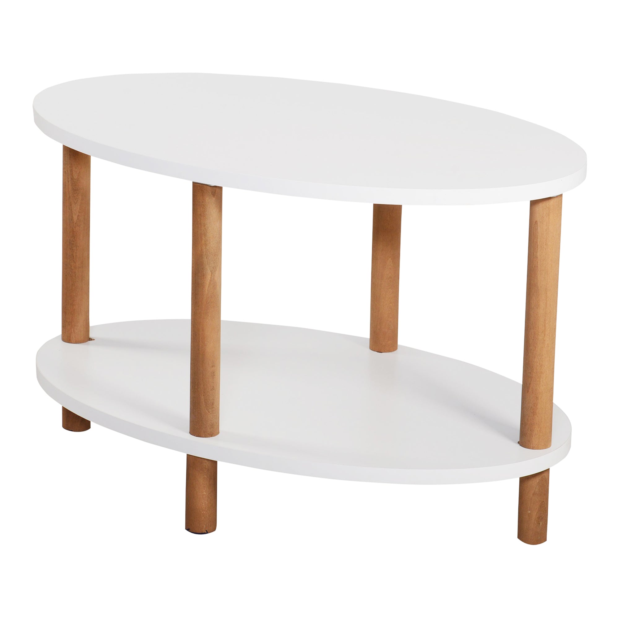 foto del prodotto tavolino ovale 43 x 70 x 44 cm bianco 03 0008835