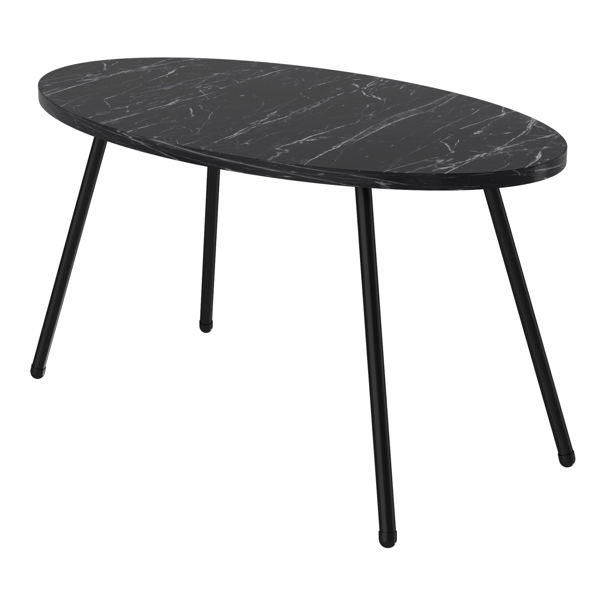 foto del prodotto tavolino ovale 43 x 90 x 50 cm marmo nero 03 0008505