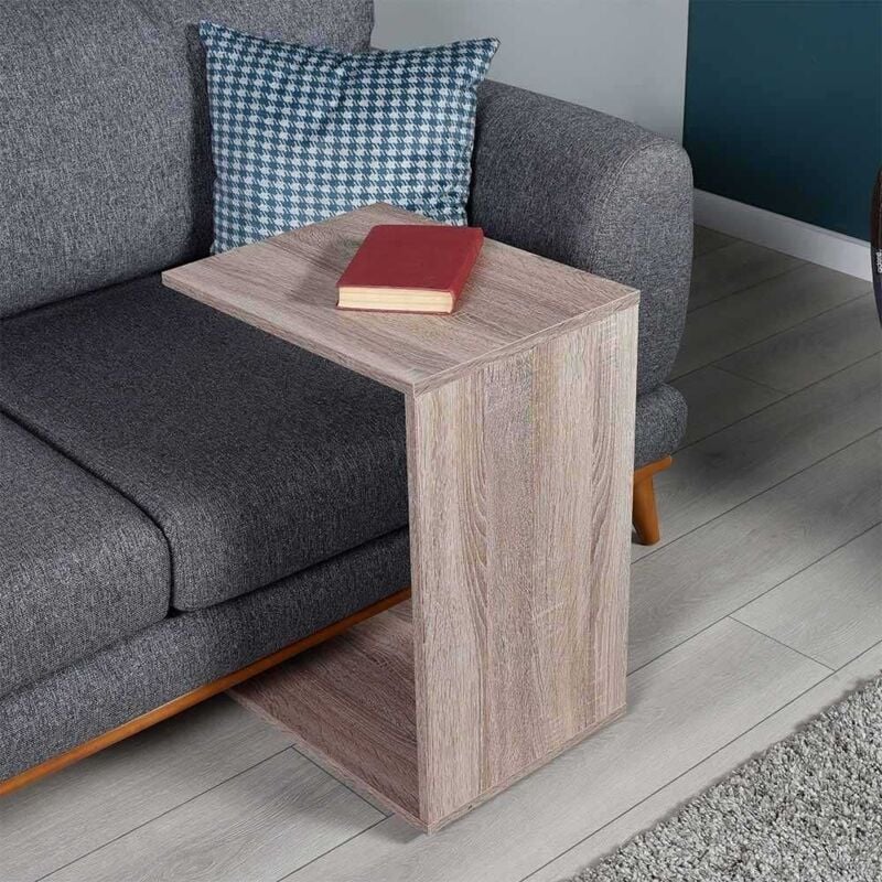 foto del prodotto tavolino per divano porta pc shp09lt1 colore rovere tartufo