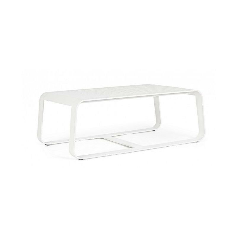 foto del prodotto tavolino per esterno in alluminio bianco merrigan 105x62x h38 cm