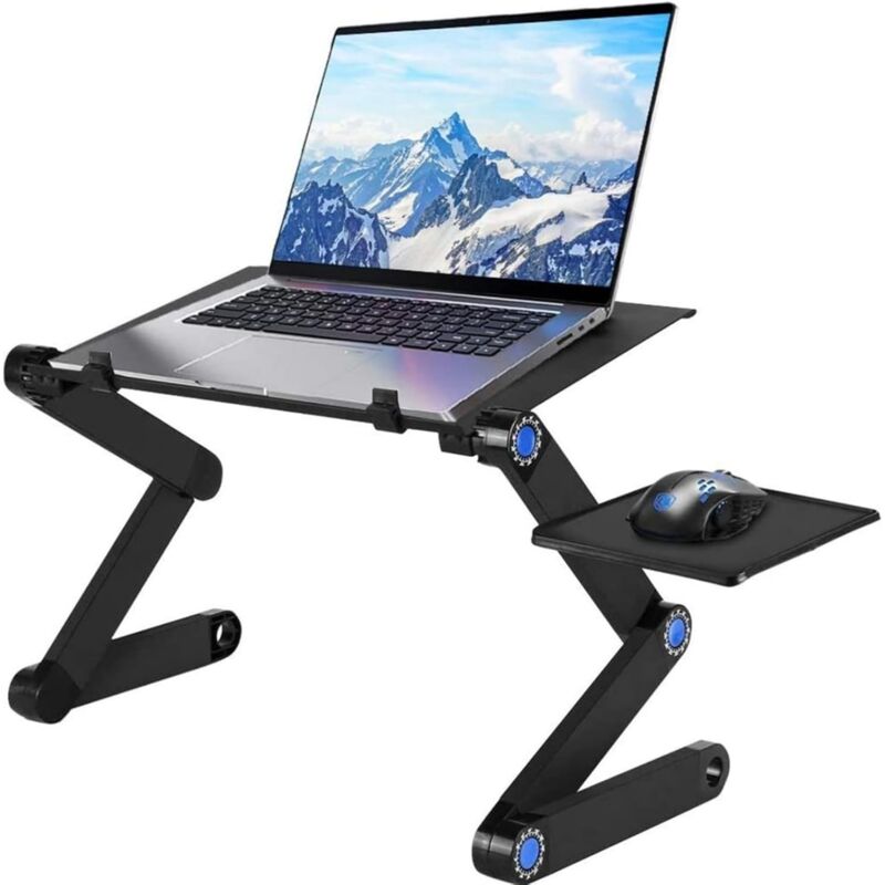 foto del prodotto tavolino per laptop da letto angolo regolabile a 360 gradi smontabile con ventilazione supporto portatile per laptop per macbook pro air, dell,