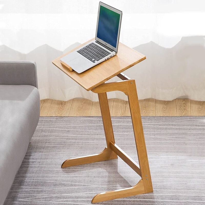 foto del prodotto tavolino porta pc computer da letto divano reclinabile in legno