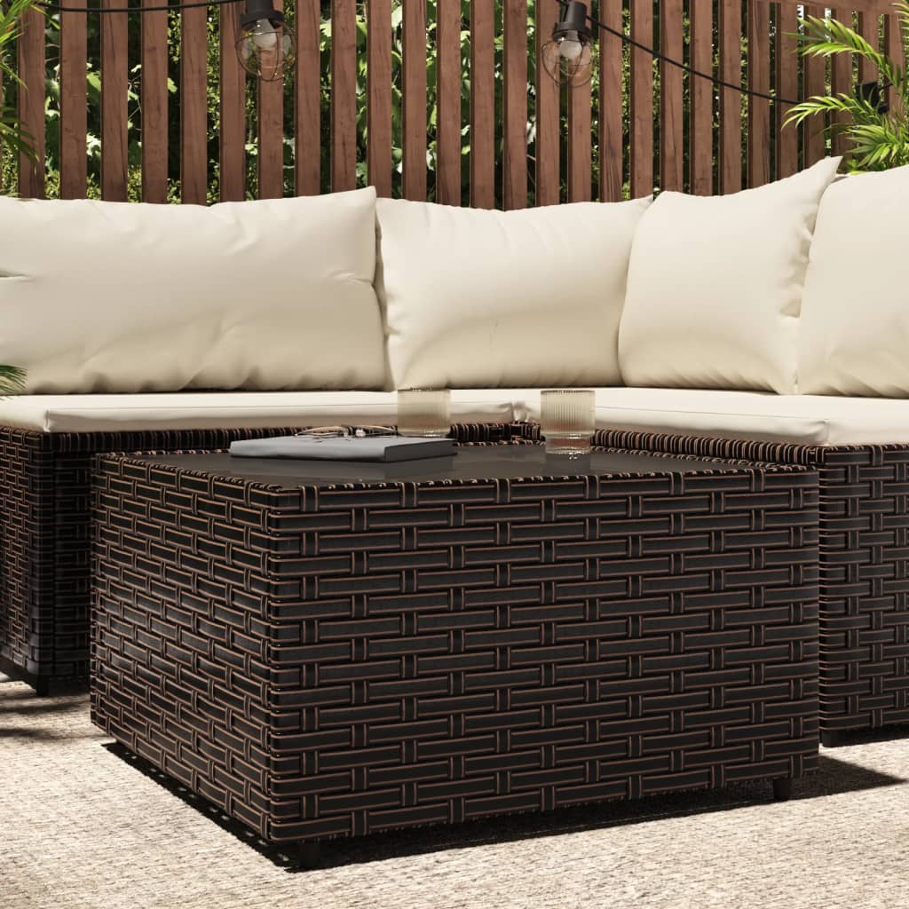 foto del prodotto tavolino quadrato da giardino marrone 50x50x30cm in polyrattancod mxl 126354
