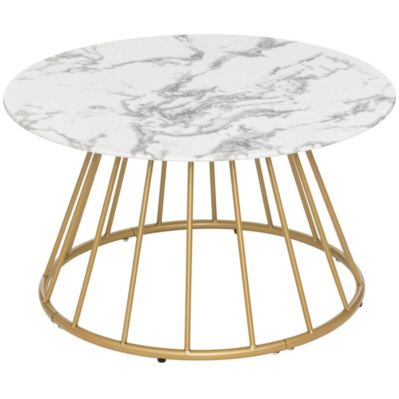 foto del prodotto tavolino rayo effetto marmo bianco d70cm atmosphera cr ateur d int rieur