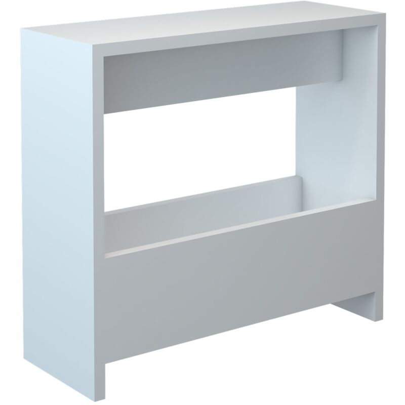 foto del prodotto tavolino rettangolare con portariviste 60 x 55 x 20 cm bianco