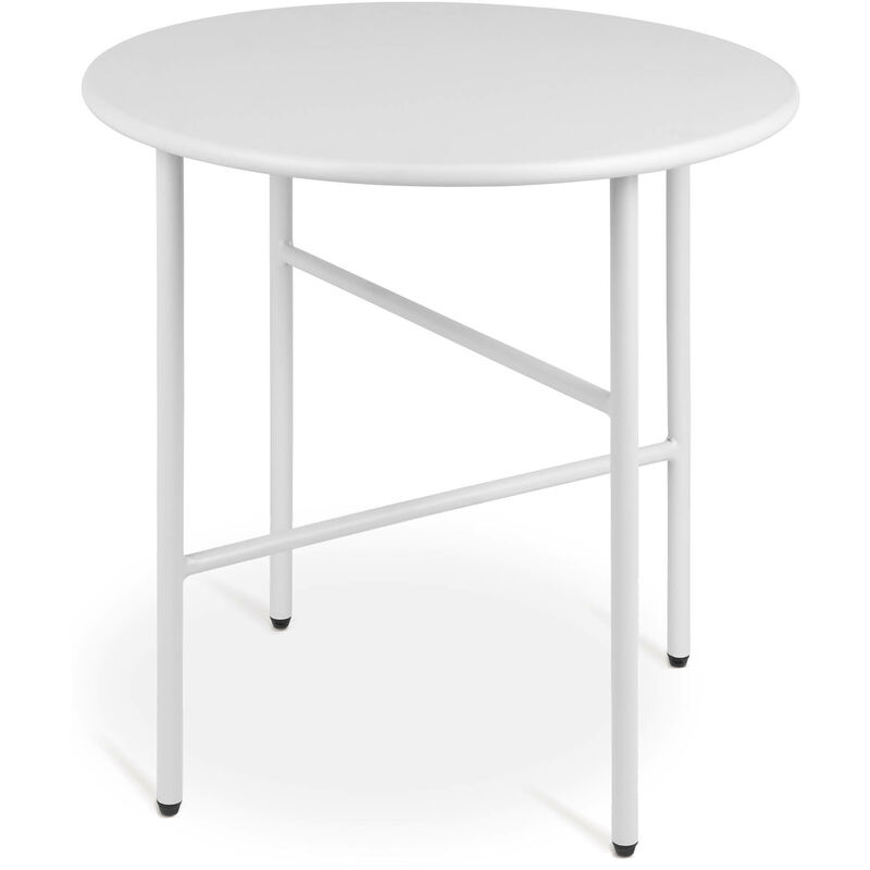 foto del prodotto tavolino rotondo in metallo 44 cm bianco bomoe