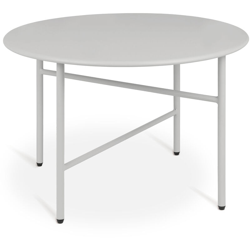 foto del prodotto tavolino rotondo in metallo 53 cm grigio chiaro bomoe