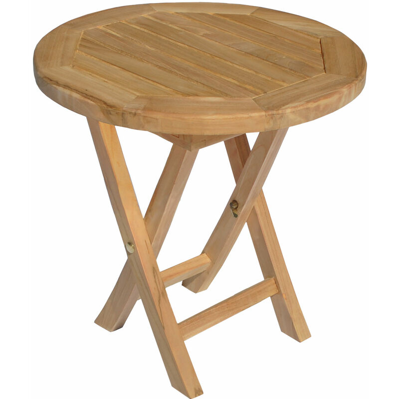 foto del prodotto tavolino rotondo in teak 50cm lombok
