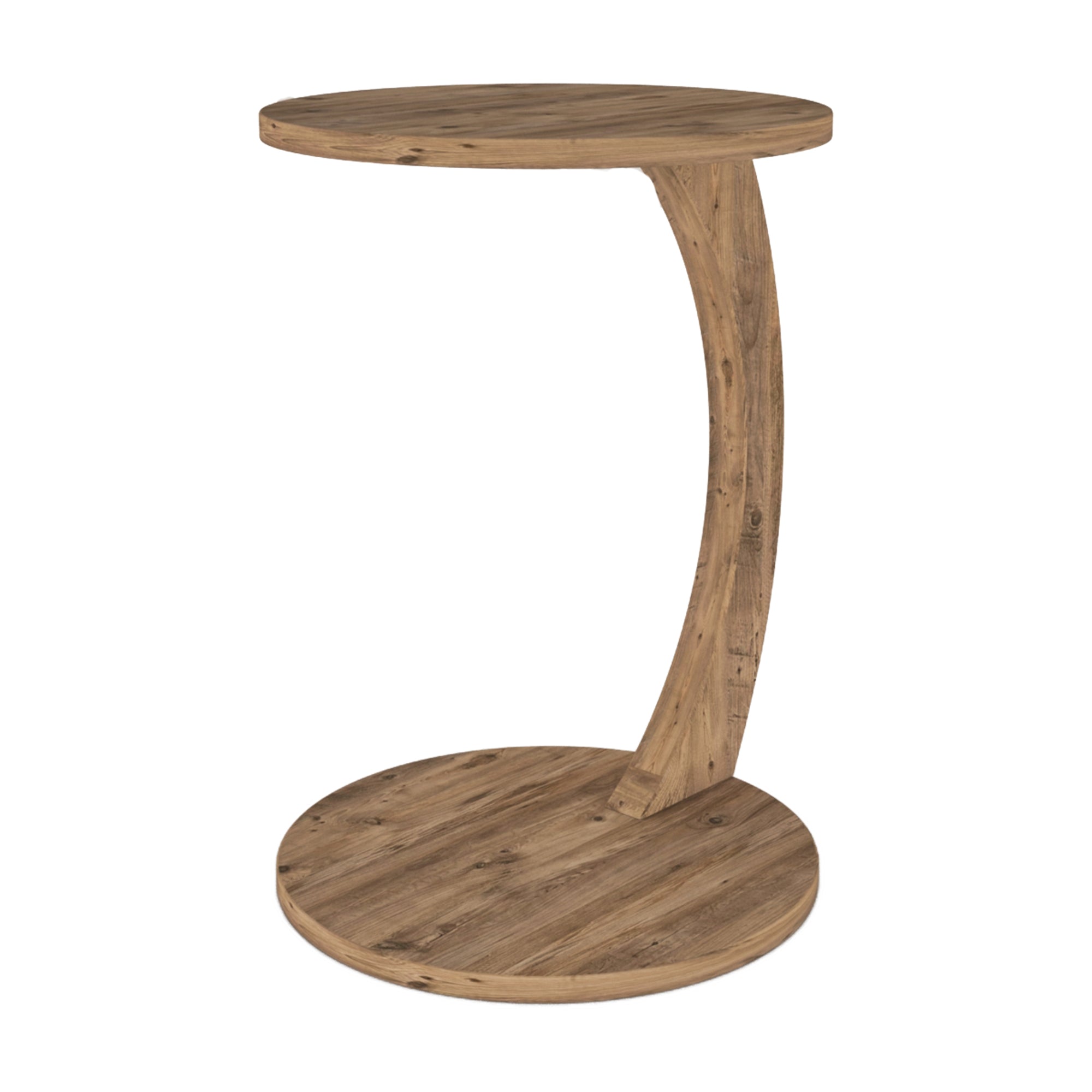 foto del prodotto tavolino rotondo su ruote 56 x 38 cm effetto legno 03 0008665